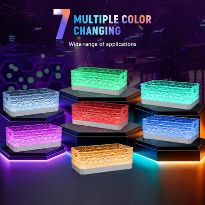 15L LED Ice Bucket for Parties, Rechargeable 7-Color Changing Light Up Beverage Tub, Clear Acrylic Wine & Champagne Drink Cooler, Leakproof Party Tub for Home Bar & Outdoor Entertaining