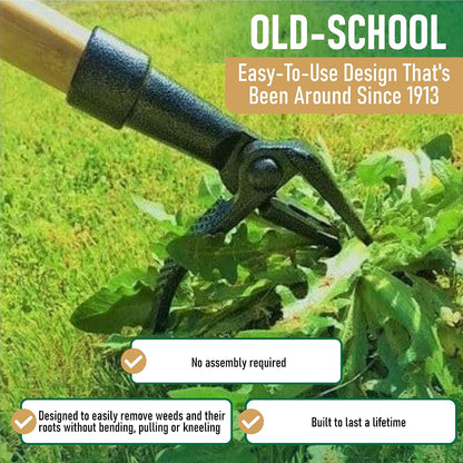 Grampa's Weeder Original Stand Up Weed Puller Tool with Bamboo Long Handle