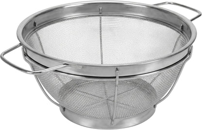Kitchen Details Stainless Steel Fine Mesh Strainer 9 Inch | Large Wire Mesh Kitchen Sieve | Food Strainer Colander for Pasta Rice Quinoa