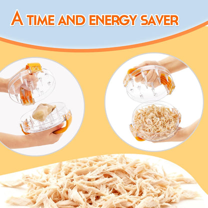 NonSlip Chicken Shredder Tool Twist, Clear Meat Shredder