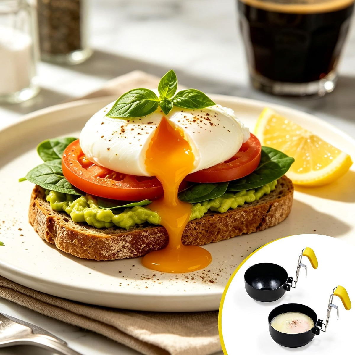 Non Stick Poached Egg Cooker 2 Pack