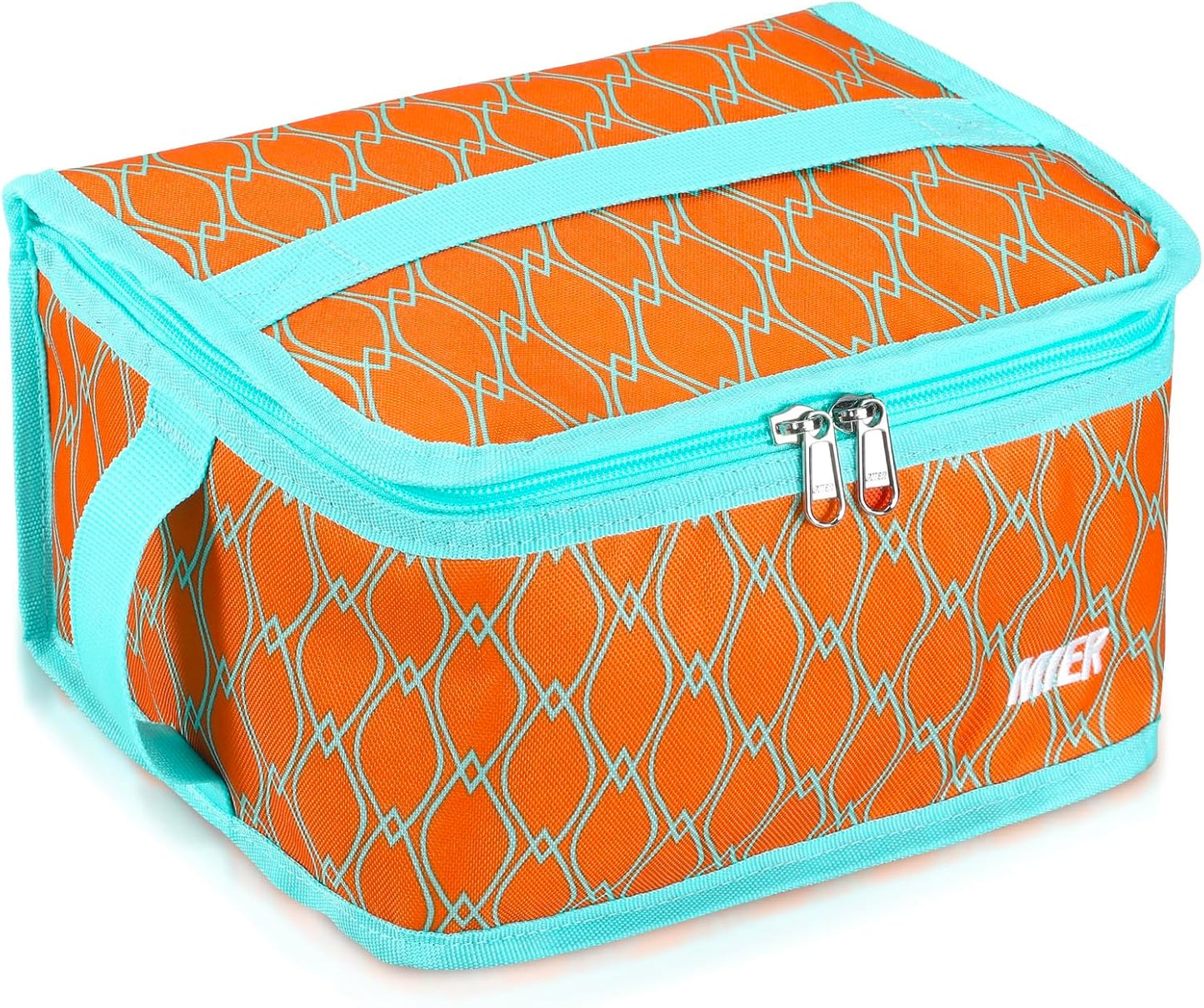 MIER Small Lunch Bag for Kids & Adults Compact Insulated Lunch Box Portable Thermal Mini Cooler for Work School Travel, Bluesteel