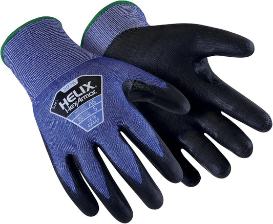 HexArmor Seamless A6-Level Cut-Resistant Durable Long Lasting Puncture Resistant Safety Gloves | Helix 2076