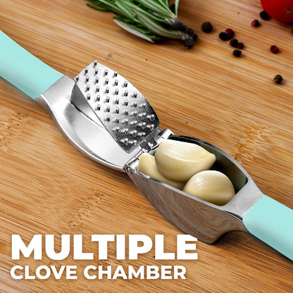 Zulay Kitchen Metal Comfort Grip Garlic Press