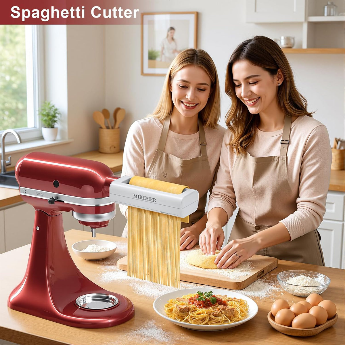 3 Pieces Pasta Maker Attachment for All Kitchenaid Stand Mixers