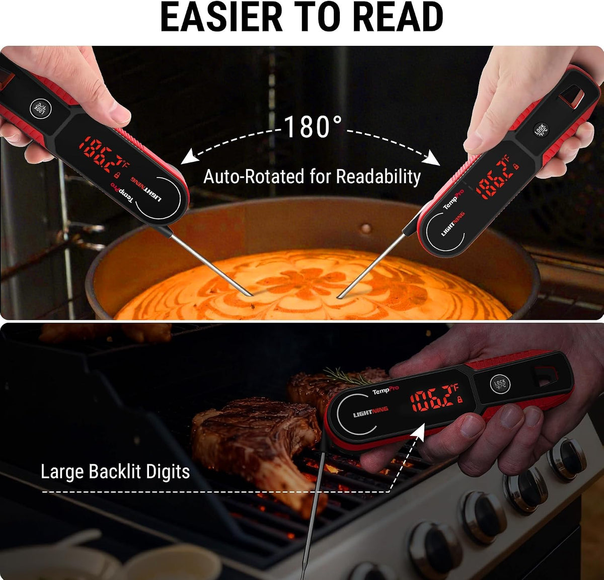 TempPro TempSwift 1 Sec Instant Read Meat Thermometer Digital