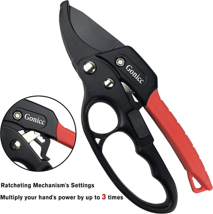 gonicc 8" Professional Premium Bypass Titanium Pruning Shears(GPPS-1003)