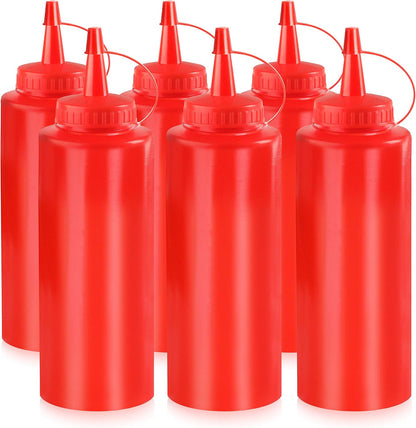 New Star Foodservice Squeeze Bottle, 12 oz, Red