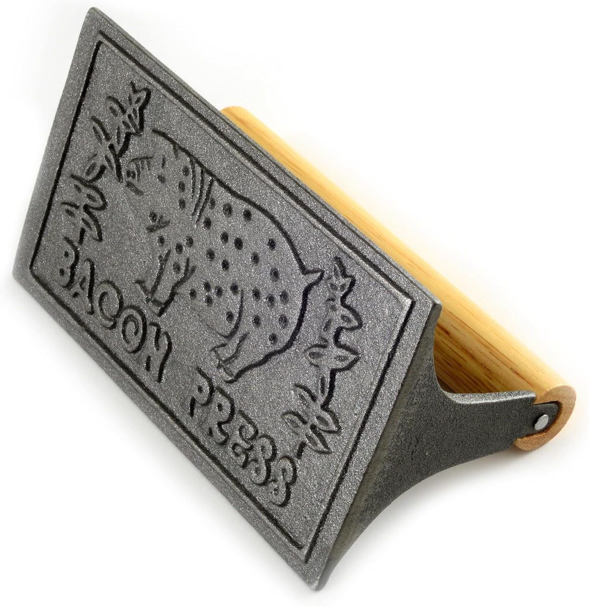 Norpro Cast Iron Bacon Press with Wood Handle