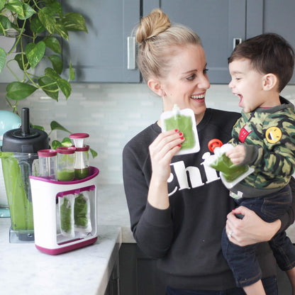 Infantino Squeeze Station for Homemade Baby Food, Pouch Filling Station for Puree Food for Babies and Toddlers, Dishwasher Safe and BPA-Free