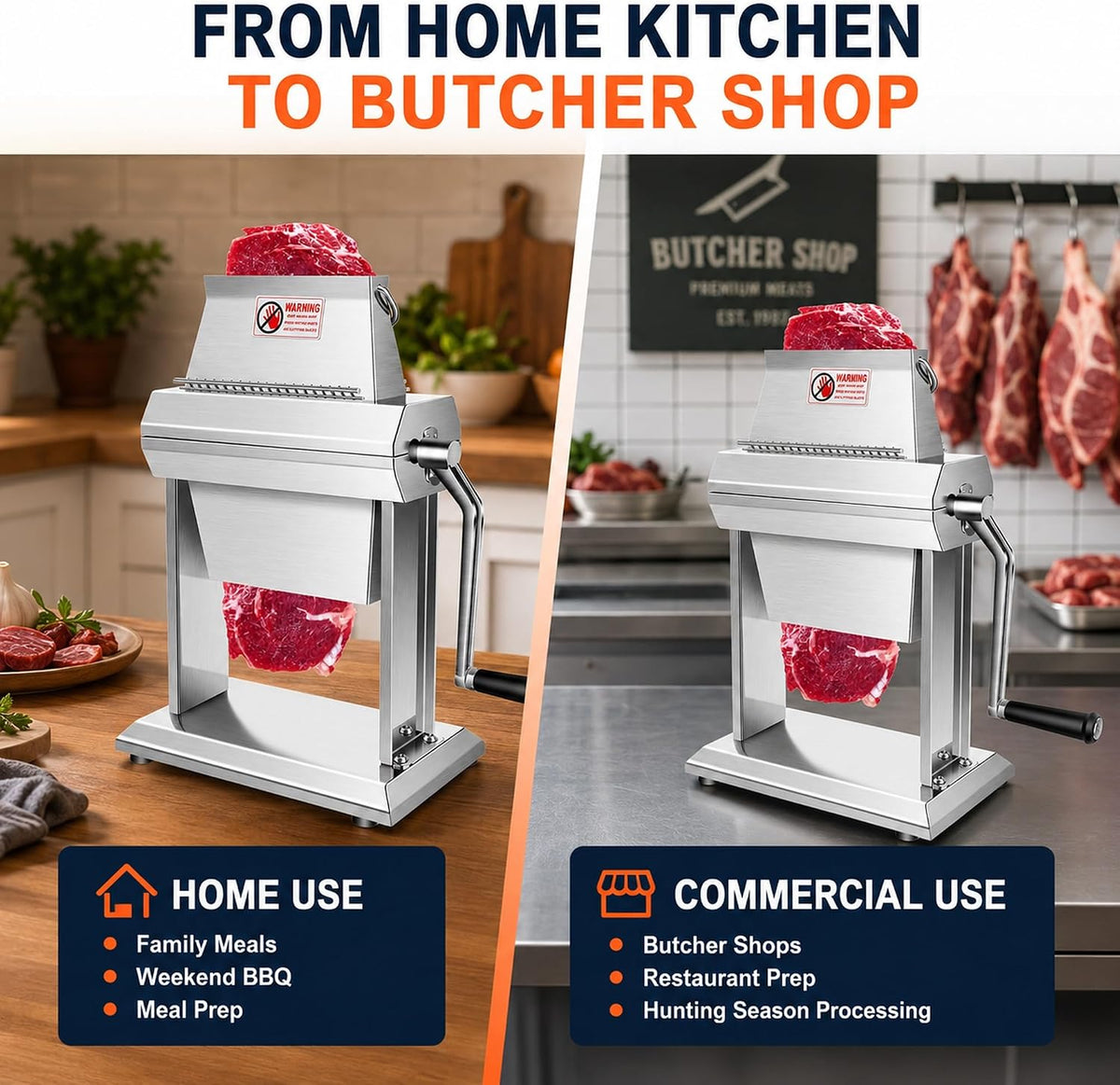 YBSVO 7" Commercial Meat Tenderizer Machine