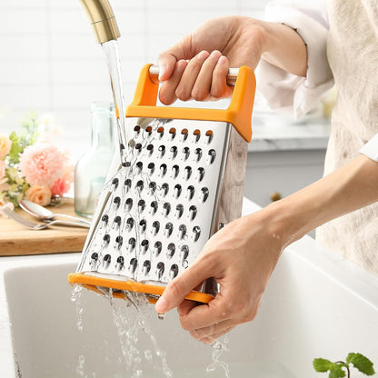 Spring Chef Stainless Steel XL Cheese Grater for Kitchen, Green