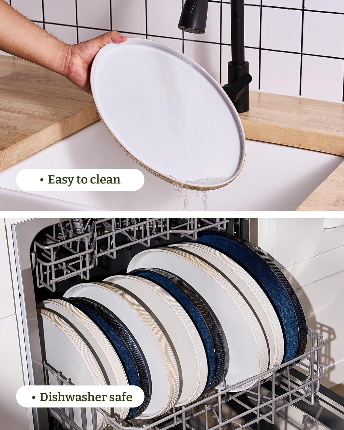 famiware Serving Platter, 16/14.6/12.9 Inch Serving Dishes for Entertaining, Party Serving Trays for Food, Buffet Oval Platters for Food, Large Plates for Bread Turkey Cheese Appetizer, Matte White