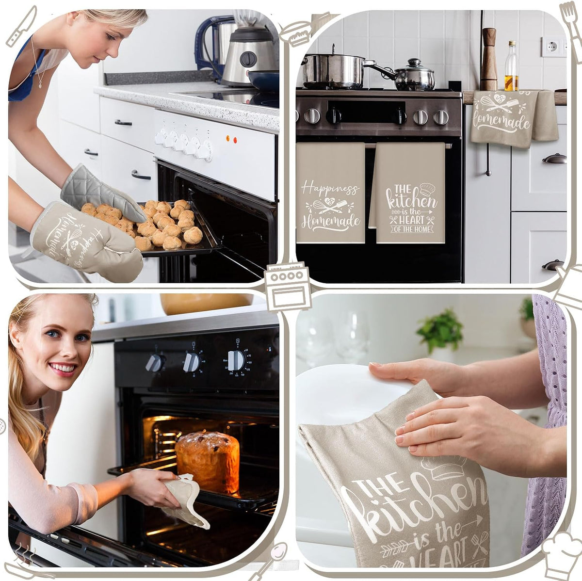 Sratte 6 Pcs Farmhouse Kitchen Decor Accessories Set