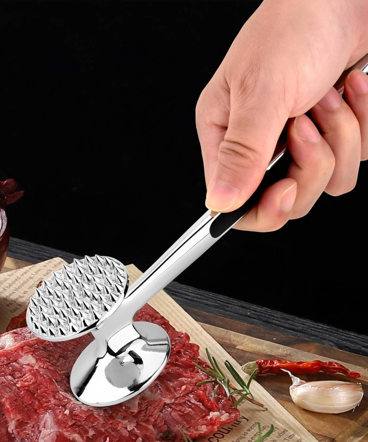 Meat Tenderizer Hammer Mallet Tool Pounder For Steak Beef Poultry