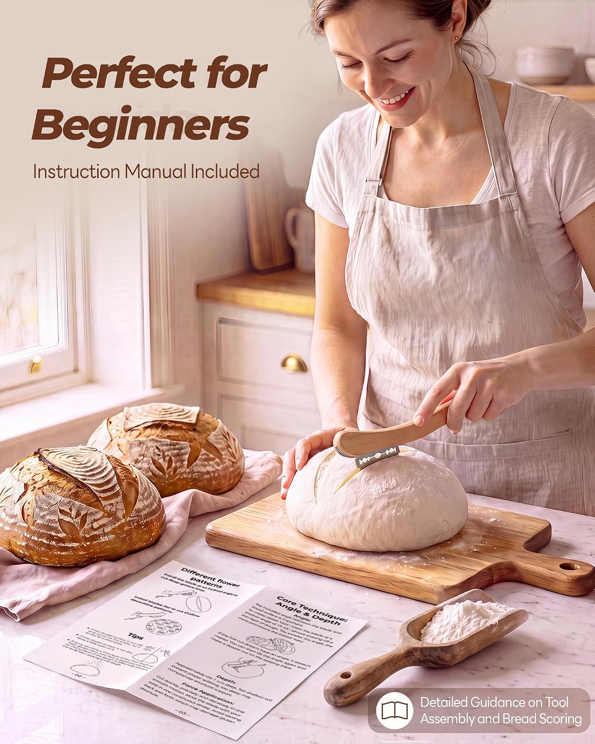 Bake Choice Bread Lame, Sourdough Scoring Tool with Ergonomic Wooden Handle