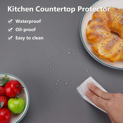 Gartful Extra Large Silicone Mats for Countertop, 28" by 20" Multipurpose Mat, Counter Table Protector, Desk Saver Pad, Placemat Nonstick Nonskid Heat-Resistant Pad, Black