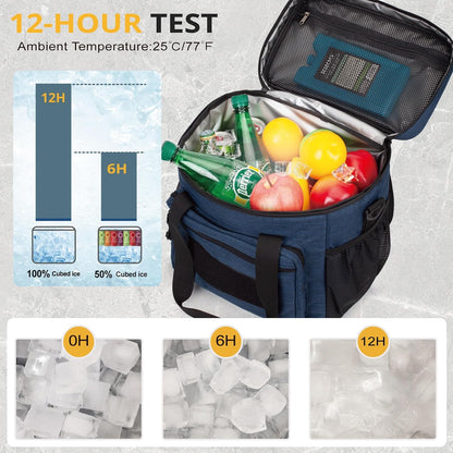 Lunch Box for Men, Tactical Lunch Bag MOLLE Webbing Leakproof Insulated Lunch Cooler Women Adult Meal with Adjustable Shoulder Strap Lunch Pail (Blue)