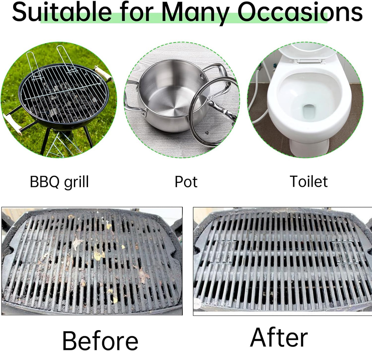 HATOKU 4 Pack Grill Cleaning Bricks, Pumice Stone for Cleaning Oven, Stove, BBQ Grill, Commercial Grade Cleaner for Cookers, Frying Pans, Racks, Flat