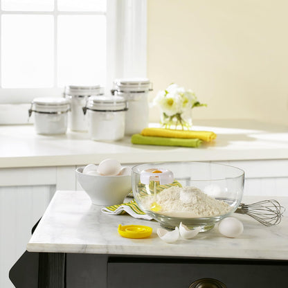 Casabella Two in One Egg Piercer and Separator, Yellow and White