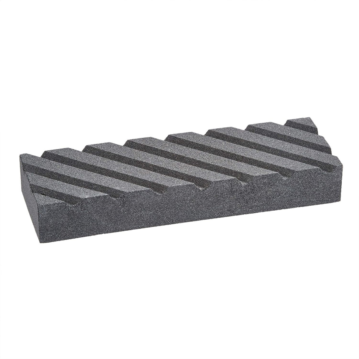 Amazon Basics Whetstone Knife Sharpening Stone, Double-Sided 1000/6000 Grit with Angle Guide, Non-Slip Bamboo Base, Black & Grey