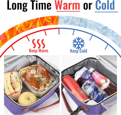 Genteen Lunch Box for Kids, Boys - Insulated Small LunchBox Reusable, Zip Closure & Buckle Handle, Portable Cooler for Work, School, Travel (Lake Green)