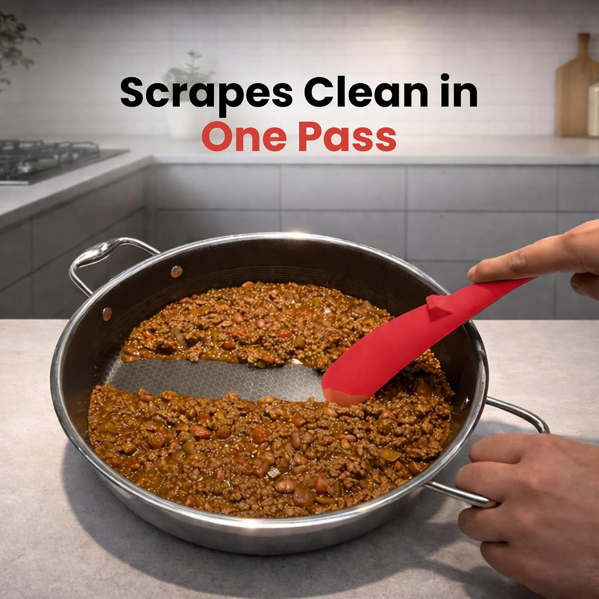 Salbree Seamless Silicone Spatula Spoon Multifunction Scoop Kitchen Spoon