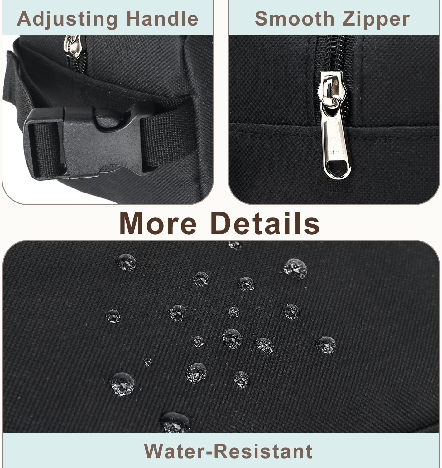 FlowFly Small Insulated Lunch box Portable Soft Bag Mini Cooler Thermal Meal Tote Kit with Handle for Work & School, Black