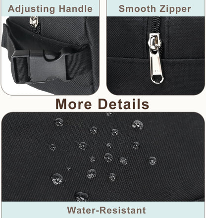 FlowFly Small Insulated Lunch box Portable Soft Bag Mini Cooler Thermal Meal Tote Kit with Handle for Work & School, Black