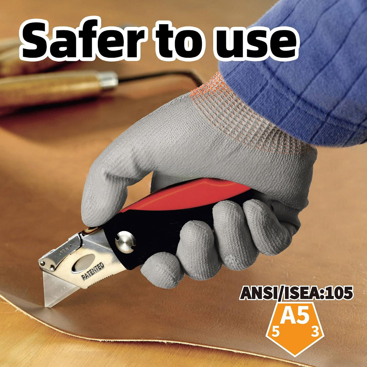 Schwer 12 Pairs A4/A5/A6 Cut Resistant Gloves, Non PFAS CR3088, L