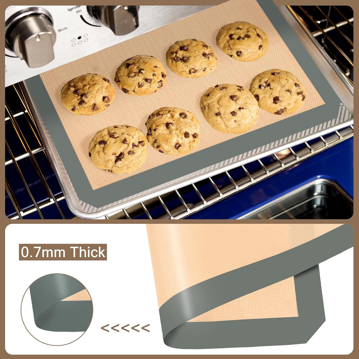 Silicone Baking Mat, Nonstick & Reusable