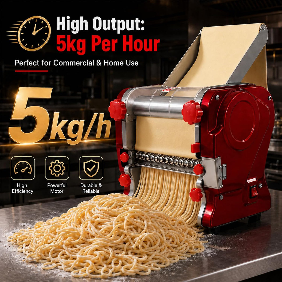 XINGYUEXUAN Pasta Maker Machine, Manual Noodle Maker, 2mm & 4mm Cutters