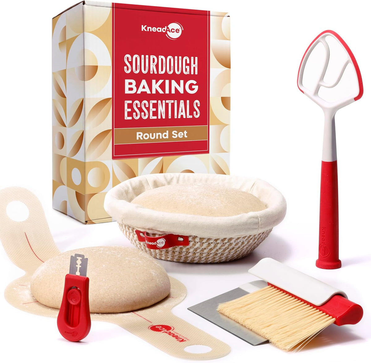 KneadAce Essential Sourdough Starter Kit - Artisan Bread Baking Tools