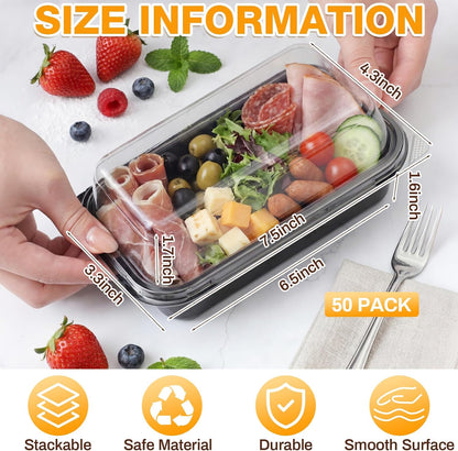 Shellwei 5 Pack Extra Large Charcuterie Board with Lids, 15 x 10 Inch Plastic Catering Trays for Cookies, Desserts, Candy, Reusable Serving Platters for Travel Party