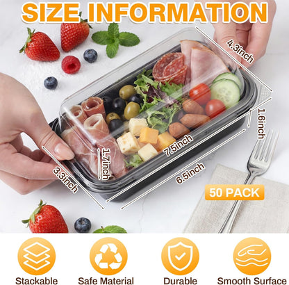 Shellwei 5 Pack Extra Large Charcuterie Board with Lids, 18 x 12 Inch Plastic Catering Trays for Cookies, Desserts, Candy, Reusable Serving Platters for Travel Party