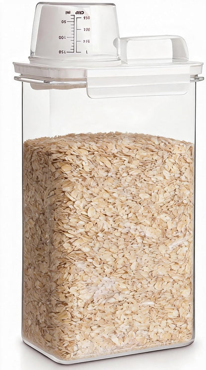 Rice Storage Container, Airtight Rice Container, 3-5 Lbs Cereal Storage Container, Cat Dog Food Storage Container, BPA Free Portable Cereal Container for Home Kitchen Rice, Soybean Food Storage