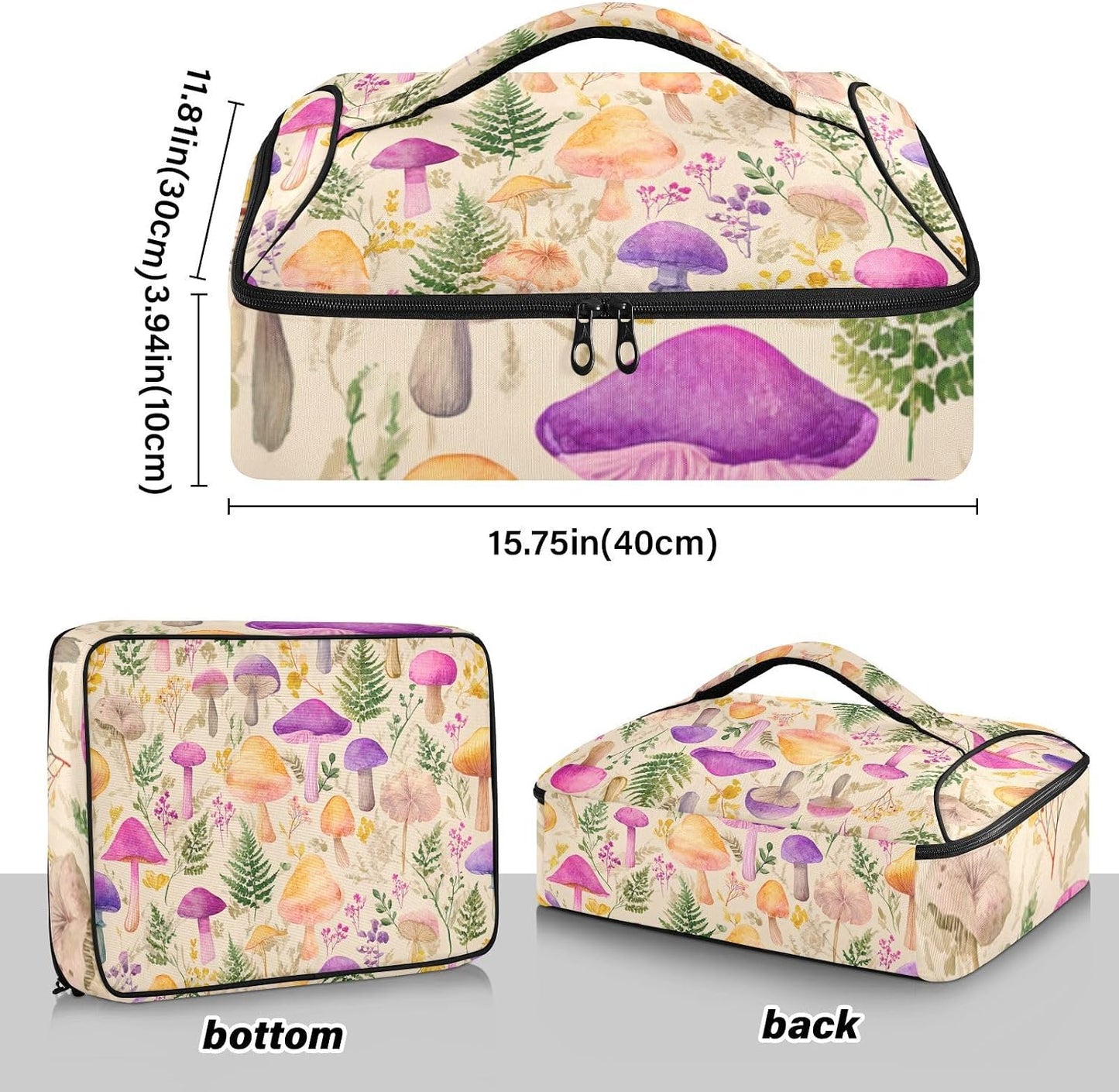 Casserole Carriers for Hot or Cold Food Reusable Casserole Dish Carrier Insulated Thermal Large Capacity Durable Perfect for Party Camping Family Gatherings Yellow Fish - Colors A