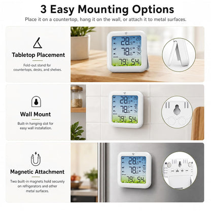Refrigerator Thermometer with Alarm Freezer Thermometer with 2 Probes