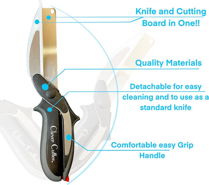 Clever Cutter 2 in 1 Kitchen Scissors and Cutting Board for Food Chopping