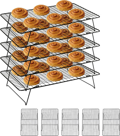 Cooling Rack 16"x10", 3-Tier Stackable & Collapsible Cooling Racks