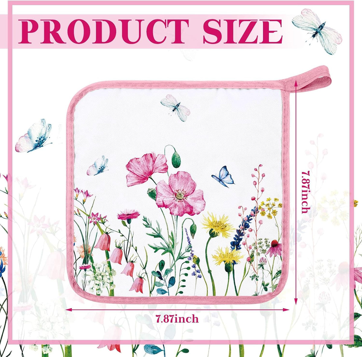 Bencailor 12 Pcs Christmas Wildflower Pot Holders with Pocket
