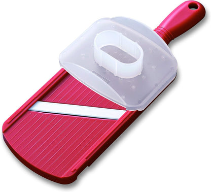Kyocera Advanced Ceramic Double-edged Mandolin Slicer With Guard, Red