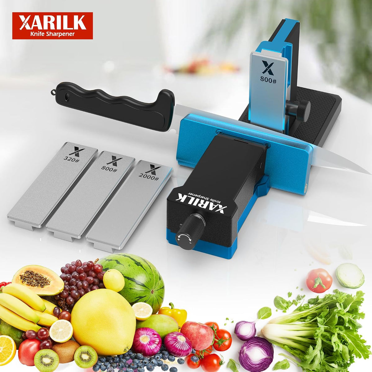 Adjustable Rolling Knife Sharpener, 10°–40° Angles