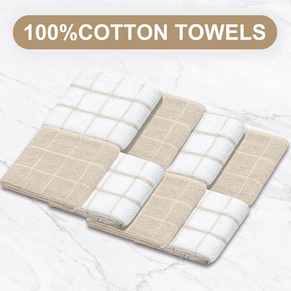 Oven Mitts Kitchen Towels and Dishcloths Pot Holders Sets, Oven Gloves Kitchen Dish Towels 500 Degree Heat Resistant Potholders with Non-Slip Silicone Surface for Cooking, Grilling, Baking-Gray