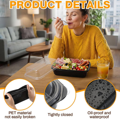 Shellwei 5 Pack Extra Large Charcuterie Board with Lids, 18 x 12 Inch Plastic Catering Trays for Cookies, Desserts, Candy, Reusable Serving Platters for Travel Party