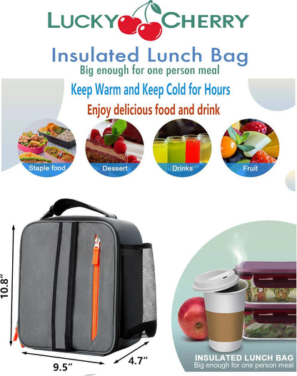 Lunch Box Insulated Lunch bag for Men Teen Kids Boys Adult Portable Stylish Small Lunchbox Special Design for Working Office school Picnic