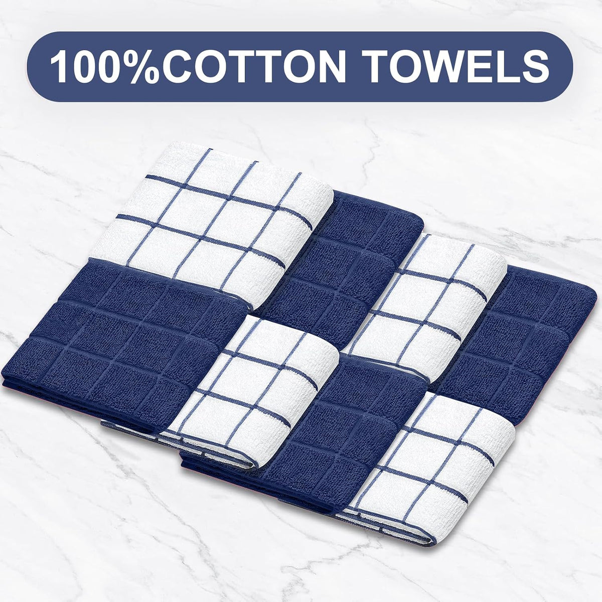 Oven Mitts Kitchen Towels and Dishcloths Pot Holders Sets, Oven Gloves Kitchen Dish Towels 500 Degree Heat Resistant Potholders with Non-Slip Silicone Surface for Cooking, Grilling, Baking-Gray