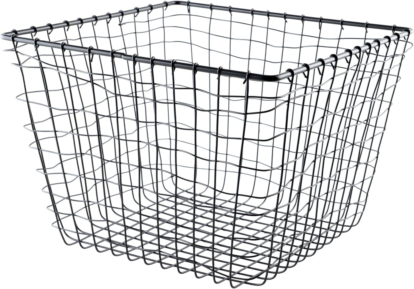 G.E.T. WB-315-MG Heavy Duty Iron Wire Utility Storage Basket/Bin with Handles, 11" x 8" x 8"
