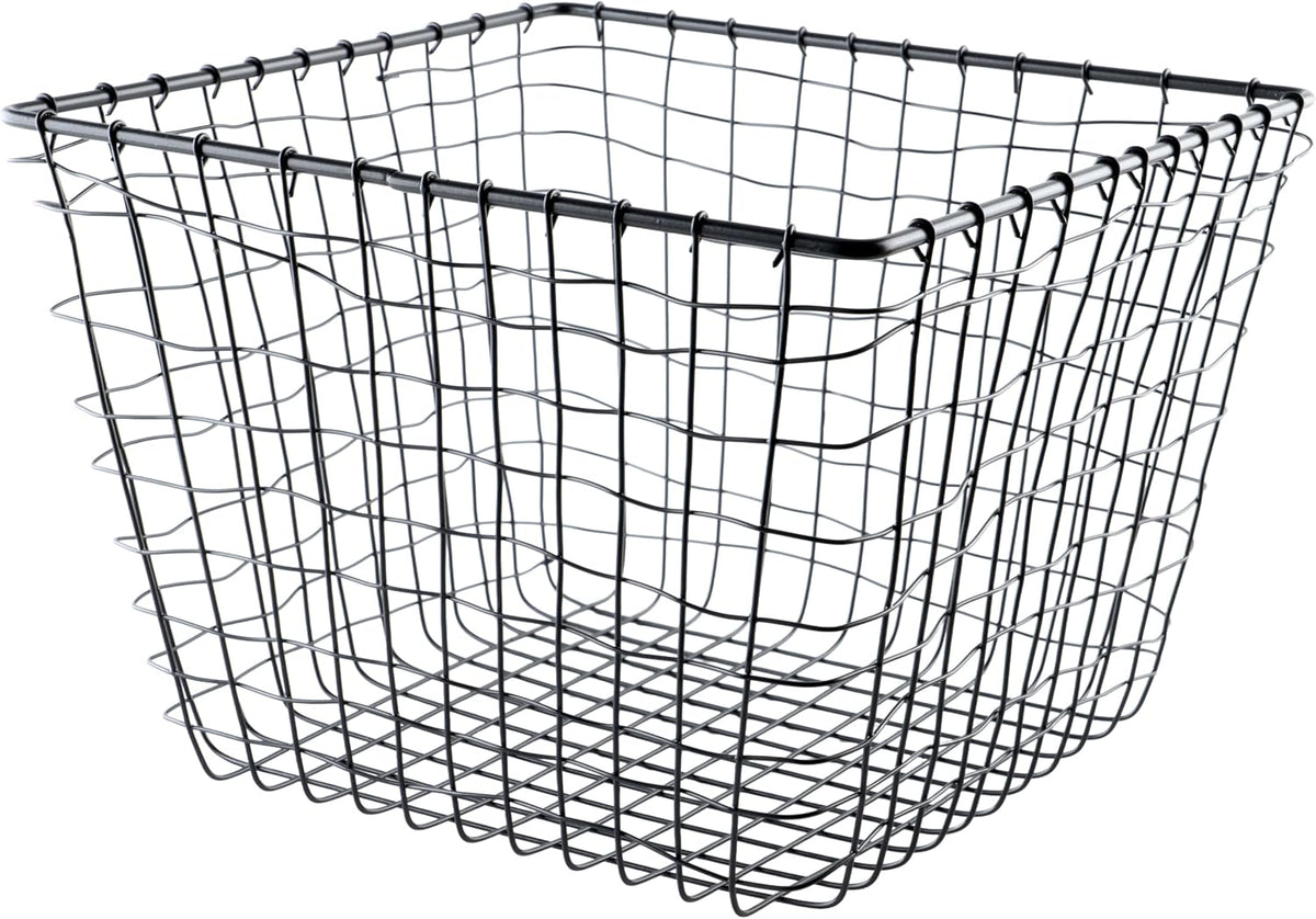 G.E.T. WB-315-MG Heavy Duty Iron Wire Utility Storage Basket/Bin with Handles, 11" x 8" x 8"