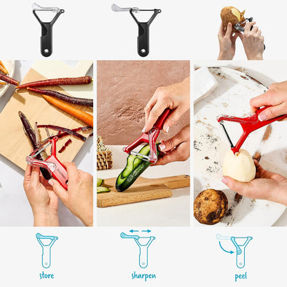 Dreamfarm Sharple Self-Sharpening Vegetable Peeler - Kermit Green